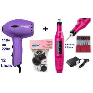 Imagem de Pedicuro Elétrico Compact Esfoliador para os Pés Lilás + 12 Lixas + Li