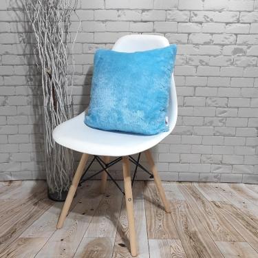 Imagem de Almofada de pelo pelúcia pelo curto luxo azul