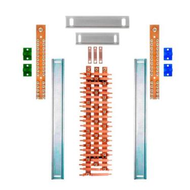 Imagem de Kit Barramento Trifásico 225A para 44 Circuitos - Zathura