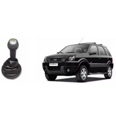 Imagem de Manopla Câmbio Prata Coifa Aro Preto Ecosport 2003 A 2007