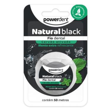 Imagem de Fio Dental Natural Black 50 Metros  Limpeza Interdental, Durável e Pro