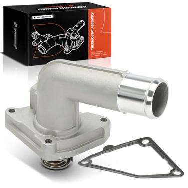 Imagem de A-Premium Conjunto de caixa de termostato compatível com Infiniti JX35 2013 QX60 2014-2018 Nissan Altima Maxima Murano Pathfinder Quest 2007-2018 V6 3.5L