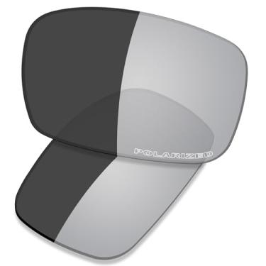 Imagem de SAUCER Lentes de reposição premium para óculos de sol Oakley Crankshaft OO9239-61 mm de alta definição - Cinza fotocromático polarizado