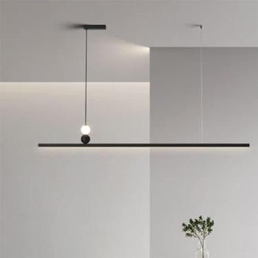 Imagem de Lustre moderno, luzes pendentes minimalistas de LED, sala de estar, estudo, quarto, luminária suspensa compatível com cozinha, sala de jantar, sala de estar, lâmpadas de lustre