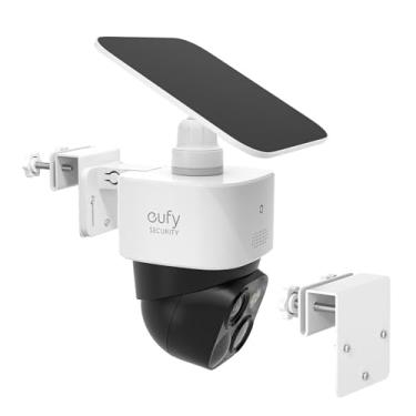 Imagem de Suporte de aço inoxidável compatível com Eufy Security SoloCam S340/Eufy 4G LTE Cam S330/EufySoloCam E30, acessórios de suporte de câmera para montagem na parede para EufyS340, instalação sem