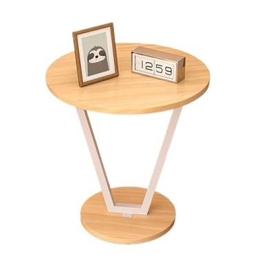 Imagem de Mesa auxiliar sofá mesa pequena mesa auxiliar sala de estar pequena mesa de centro quarto mesa de cabeceira mesa de canto mesa redonda prateleira de mesa auxiliar para sofá (C)