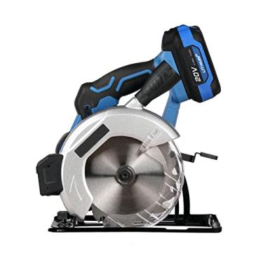 Imagem de Cordless Circular Saw with 20V 4.0ah Battery and Fast Charger, 4300rpm, Adjustable Cutting Angle (0 ° - 45 °), Adjustable Base Plate