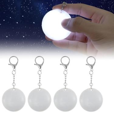 Imagem de HJJWNDDNG 4 peças, luz redonda brilhante, sensor automático de LED, lâmpada de bolsa redonda, mini luz de mão ativada por toque, luz noturna portátil para mulheres e meninas, acessórios de bolsa