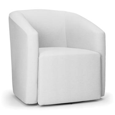 Imagem de Poltrona Decorativa Base Giratória Stella Max Linho Cinza D03 - D'Rossi