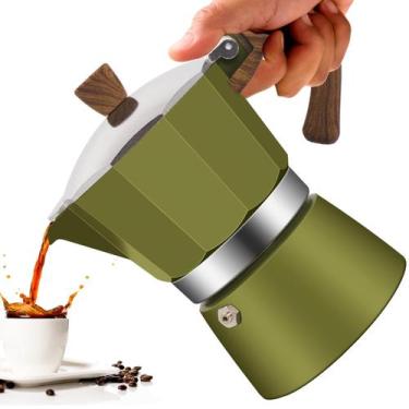Imagem de Cafeteira Valvpant 3 xícaras de alumínio Moka Pot 150ml verde - Vaolvp