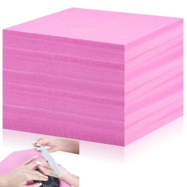 Imagem de Papel de filtro coletor de pó para unhas 400 folhas rosa - Fanfanwin