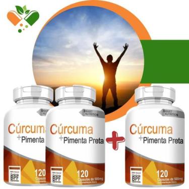 Imagem de Compre 2 Leve 3 Cúrcuma Com Pimenta Preta De 500Mg - 4Elementos