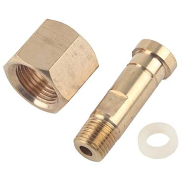 Imagem de Conector de Bronze do Mamilo Regulador Conector CGA-320 Com Arruela para Acessórios para Redutores de Pressão do Regulador de CO2