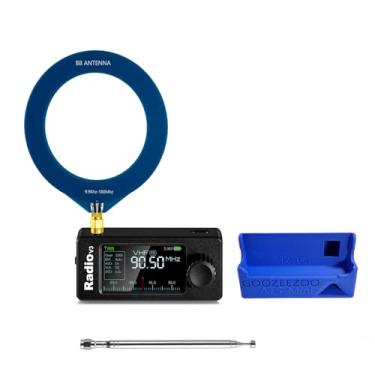 Imagem de GOOZEEZOO Si4732 Mini receptor de rádio de ondas curtas de bolso V2.23 | Antena AM/FM/LSB/USB para todas as bandas para aventuras ao ar livre, viagens e uso diário, revestimento de liga de alumínio