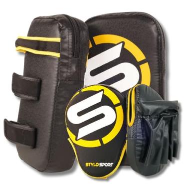 Imagem de APARADOR DE CHUTE + MANOPLA DE FOCO STYLO SPORT (Amarelo)