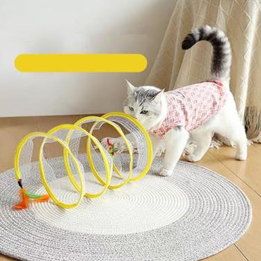 Imagem de Acouto Túnel de Gato Em Forma de S - Tubo Dobrável para Gato, Portátil e Interativo para Casa e Viagens (Rato)