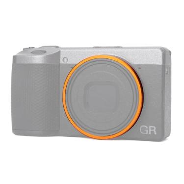 Imagem de Tampa de anel de decoração de lente de câmera de metal GR4 para Ricoh GR IV substitui acessórios de câmera Ricoh GN-3 Ring Cap (laranja)
