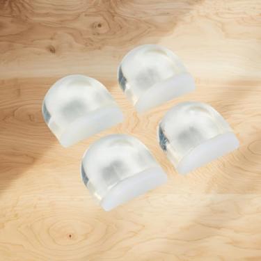 Imagem de Generic Protetores de parede autoadesivos de batente de porta transparentes, tampões de porta de acrílico, amortecedores de parede para proteção de paredes e móveis