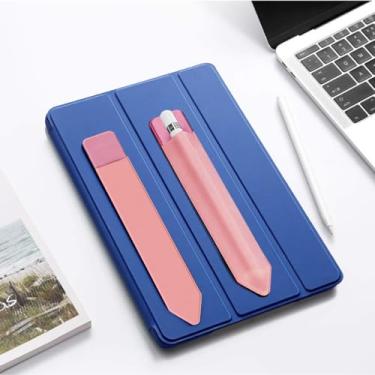 Imagem de Suporte universal para caneta, capa protetora para lápis adesivo, bolsa de armazenamento de canetas elástica compatível com Pencil Pro 2nd/1st e USB-C, 2 peças, rosa
