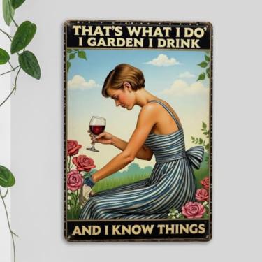 Imagem de Presentes de jardinagem para mulheres vintage jardim metal estanho placas para casa jardins estufa sala de estar quarto quintal quintal decoração externa não é acumular se é plantas sinal