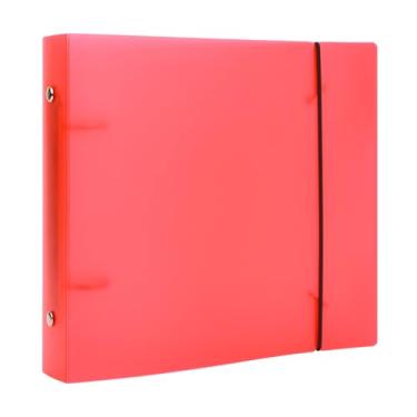 Imagem de Capa para fichário de armazenamento de estêncil de pasta de PVC macio transparente para fichário de caderno recarregável de 15 x 15 cm, cartolina, distância entre organizador de pastas de