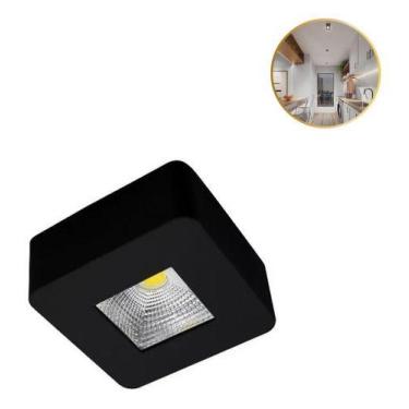 Imagem de Spot Led Sobrepor Quadrado 5w Alumínio 3000k Bivolt Interno - Embu Led