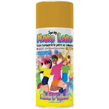 Imagem de Pinta Cabelo 120ML Make Loko Brilho Dourado Display com 12