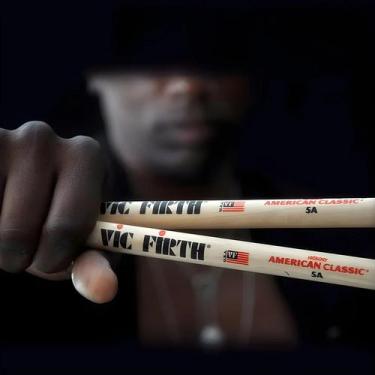 Imagem de Baquetas De Madeira Hickory Walnut 5A 5B 7A Profissionais Um Par Instr