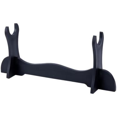 Imagem de GORGECRAFT 1 conjunto de suporte de espada mini preto único horizontal plástico Samurai expositor suporte