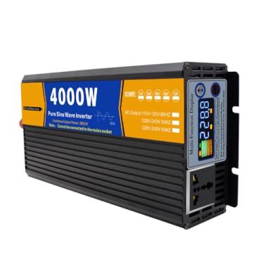 Imagem de Inversor de Onda Senoidal Pura de 4000W, Conversor de CC 12V 24V 48V 60V 72V para CA 120V 240V, Inversor de Alta Eficiência para Residências, Veículos Recreativos,48V to 110V