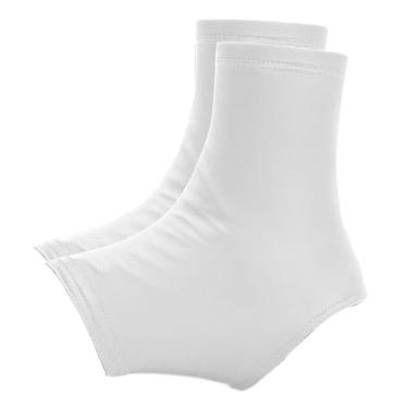 Imagem de Vaveren Capas antiderrapantes para chuteiras de futebol, envoltórios de chuteiras respiráveis universais para campo e, Branco