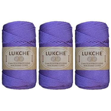 Imagem de Cordão de macramê de poliéster 2 mm x 125 jardas, corda de macramê premium 100% polipropileno, fio colorido, bolsa de macramê de crochê para cabides de parede, bolsas, placas inferiores, tapetes