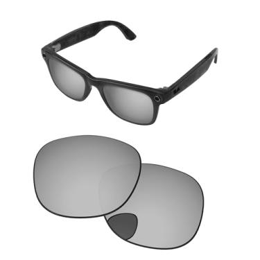 Imagem de PapaViva Lentes de substituição compatíveis com óculos de sol Ray-Ban Meta RW4008 53 mm, Prata cromada, RW4008 53mm