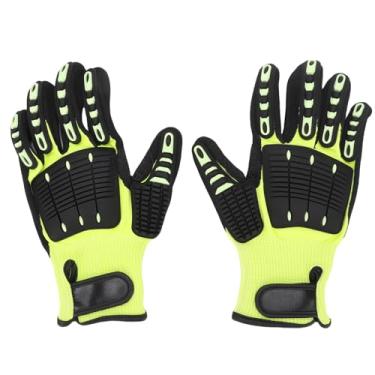 Imagem de Fockety Luvas de Trabalho de Segurança, Luvas à Prova de Impacto Antivibração, para Ferramentas Elétricas Trabalho Manual Logística de Trabalho Manuseio de Indústria Pesada (M)