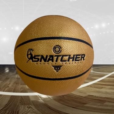 Imagem de Bola de treinamento de basquete com peso Snatcher, tamanho 3 (1 kg), couro PU, treinador de manuseio de bola de basquete interno/externo, design ponderado para precisão de drible.