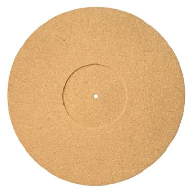 Imagem de Tapete de cortiça antiestático de 5 cm para toca-discos, tapete de 3 mm para discos de vinil, qualidade de som aprimorada para audiófilos