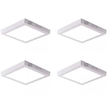 Imagem de KIT 4 Plafon LED sobrepor quadrado 30X30cm 24W 6500k LUMANTI