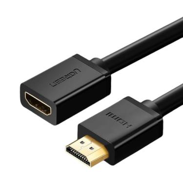 Imagem de Cabo HDMI Vídeo 1080p Macho/Fêmea 3 Metros Preto de Imagem Superior Transmissão Estável para TV Projetores Home Theater Alta Performance