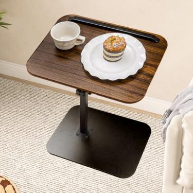 Imagem de Wioxewi Bandeja de sofá – mesa dobrável giratória para laptop, sofá, cama, poltrona, bandeja de apoio de braço multiângulo portátil (39,9 cm x 30 cm), altura de rotação de 360° ajustável