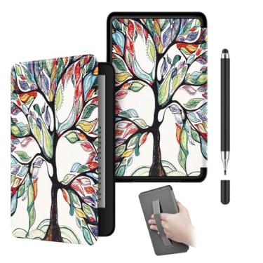 Imagem de Akacy Capa com padrão pintado com alça para Amazon Kindle paperwhite geração 10ª (versão 15.2 cm 2018), modelos PQ94WIF. capa fina e leve, segura para água (7)