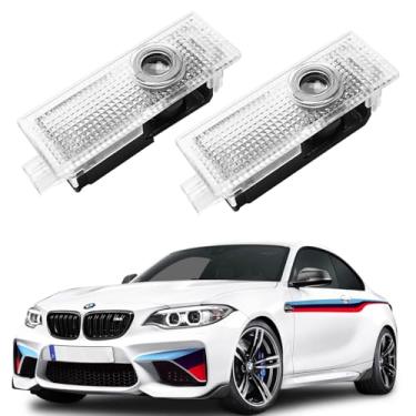 Imagem de Luzes LED M para porta de carro, luz de boas-vindas de desempenho de energia compatível com 3 4 5 7 X1 X4 X5 E70 E71 E72 F30 Series Easy Plug & Play (2 peças)
