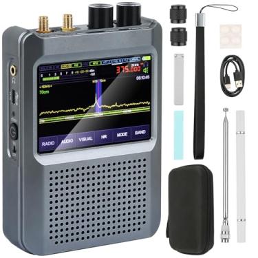 Imagem de Receptor de rádio malaquita SDR V2.4 DSP2, 10kHz-380MHz e 404MHz-2GHz, suporte para redução de ruído, bateria de 5000 mhA e tela sensível ao toque de 3,5 polegadas