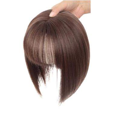 Imagem de Peruca Feminina para Cobrir Cabelo Branco Bloco Reedição Franja Aérea 3D Natural Fluffy Leve Aumento de