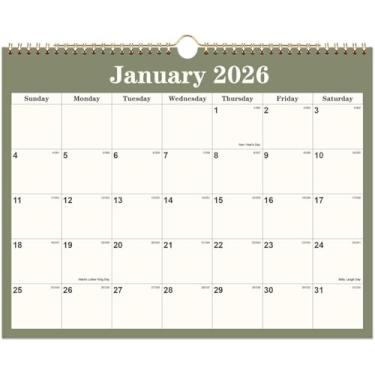 Imagem de Calendário 2025-2026 - Calendário de parede de novembro de 2025 a junho de 2027, agenda de parede com papel grosso, 30,5 x 36,8 cm, ciano