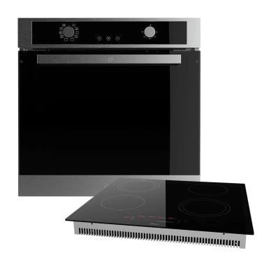 Imagem de Kit Cozinha Black – Cooktop Touch 4 Bocas e Forno de Embutir 74L