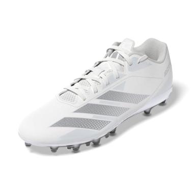 Imagem de adidas Tênis masculino de futebol americano Adizero Electric.2, Branco/Prata Metálico/Branco, 45