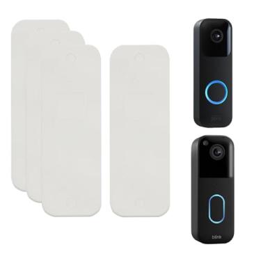 Imagem de Suporte de campainha sem perfuração com cola atualizada – Placa de montagem adesiva compatível com campainha de vídeo Blink (versão 2024) Suporte adesivo para apartamento e casa (fita adesiva de