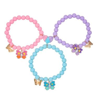 Imagem de MMIUAEG Pulseira trançada com pingente de dinossauro colorido cor doce com contas trançadas para mulheres e homens, conjunto de pulseiras da amizade, Medium, Zinco, Sem Pedra Preciosa