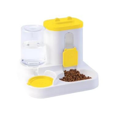 Imagem de Alimentador automático para gatos e água, alimentador automático 2 em 1 para animais de estimação | Dispensador de água e comida à prova de derramamento para gatos, cães, filhotes, gatinhos