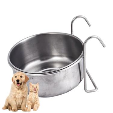 Imagem de Alimentador de gaiola de pássaros | Tigelas de comida de papagaio | Bandeja de alimentação de aço inoxidável à prova de derramamento de água para calopsitas de viagem